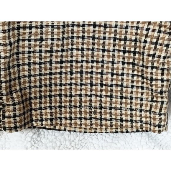 Who What Wear Womens Size 2 High Rise Plaid Cropped Wide Leg Stretch Pants Brown - Picture 7 of 11